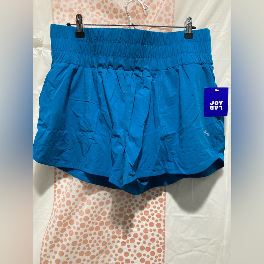 Women's High-Rise Woven Shorts 3 - JoyLab Teal Blue XL